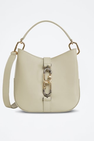 Sac porté épaule en cuir Sirena - Ecru