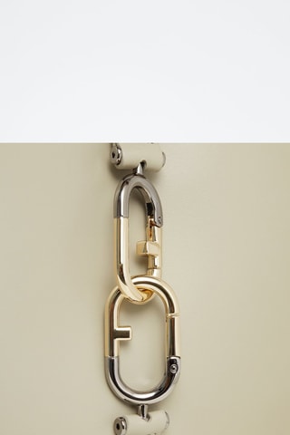 Sac porté épaule en cuir Sirena - Ecru