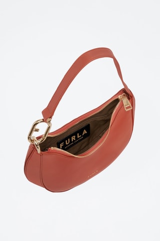 Sac porté épaule en cuir de veau Primavera S - Bordeaux