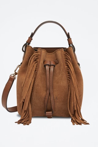 Sac seau en cuir Miastella Mini - Marron