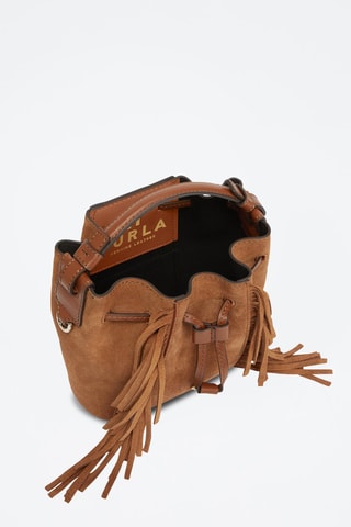 Sac seau en cuir Miastella Mini - Marron