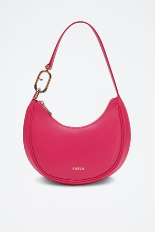 Sac porté épaule en cuir de veau Primavera - Fuchsia