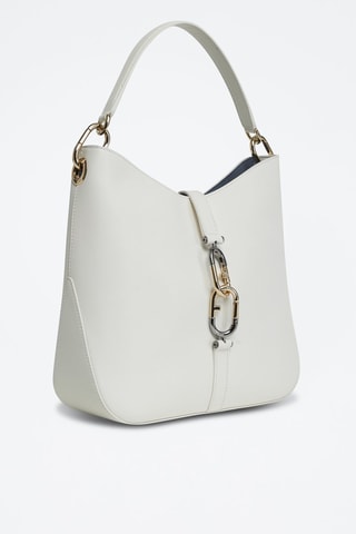 Sac porté épaule en cuir de veau Sirena M - Ciel