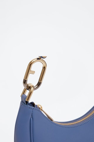 Sac porté épaule en cuir Primavera S - Bleu
