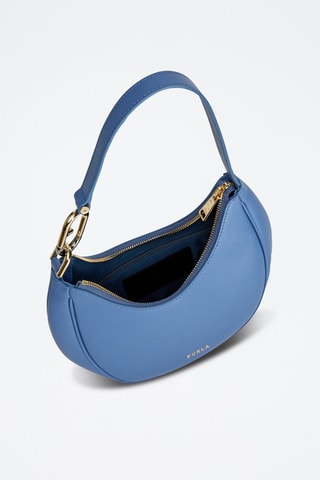 Sac porté épaule en cuir Primavera S - Bleu