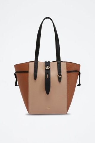 Sac porté épaule Net M - Greige et camel