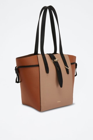 Sac porté épaule Net M - Greige et camel