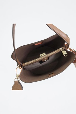 Sac seau en cuir de veau Danae - Orange