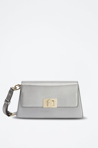 Sac porté épaule en cuir de veau Zoé - Argenté