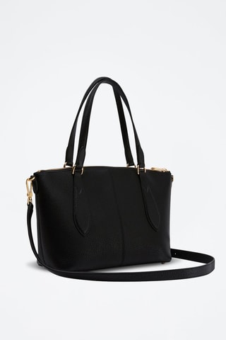 Sac porté épaule en cuir de veau Dafne - Noir