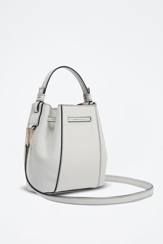 Sac seau en cuir de veau Miastella Mini - Blanc