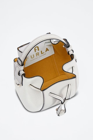 Sac seau en cuir de veau Miastella Mini - Blanc