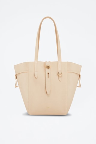 Sac porté épaule en cuir Net - Nude