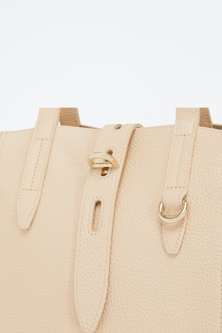 Sac porté épaule en cuir Net - Nude