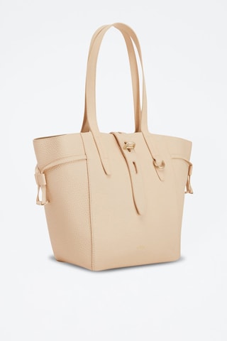 Sac porté épaule en cuir Net - Nude