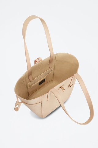 Sac porté épaule en cuir Net - Nude