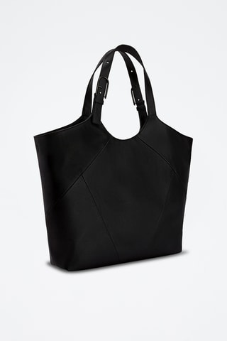 Sac porté épaule en cuir Furla Flow - Noir