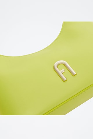 Sac porté épaule en cuir Furla Diamante - Vert citron