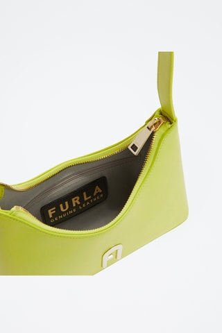 Sac porté épaule en cuir Furla Diamante - Vert citron