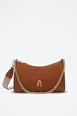 Sac porté épaule en cuir Furla Primula - Marron
