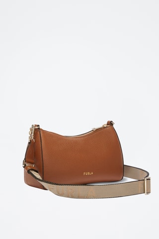 Sac porté épaule en cuir Furla Primula - Marron