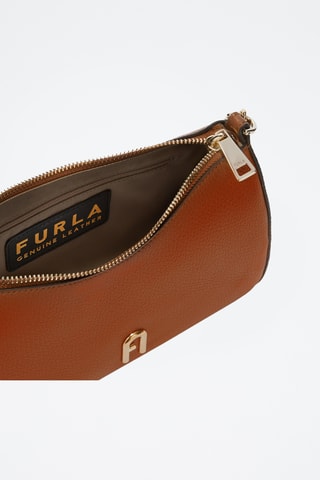 Sac porté épaule en cuir Furla Primula - Marron