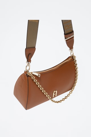 Sac porté épaule en cuir Furla Primula - Marron