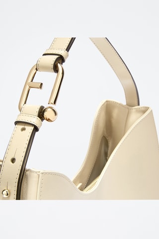 Sac porté épaule en cuir Furla Nuvola - Beige