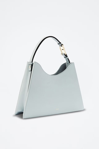 Sac porté épaule en cuir Furla Nuvola - Bleu clair
