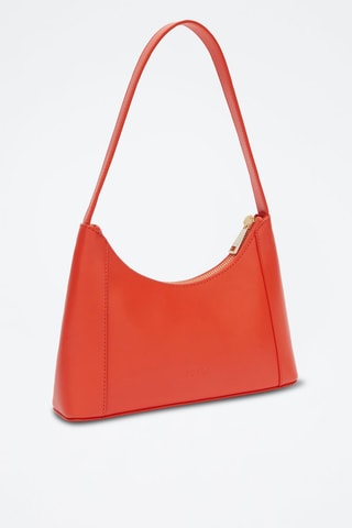 Sac porté épaule en cuir Diamante Mini - Rouge