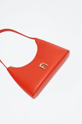 Sac porté épaule en cuir Diamante Mini - Rouge