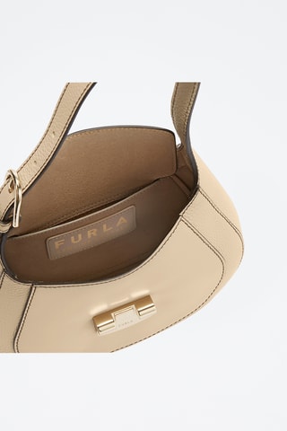 Sac porté épaule en cuir Furla Club 2 - Beige