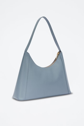 Sac porté épaule en cuir Diamante S - Bleu