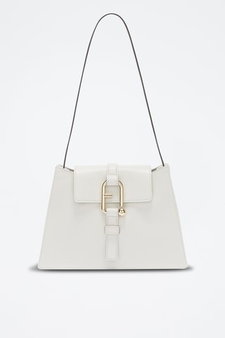 Sac porté épaule en cuir Furla Nuvola - Blanc