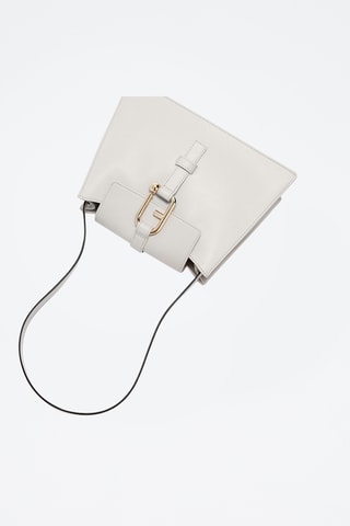 Sac porté épaule en cuir Furla Nuvola - Blanc