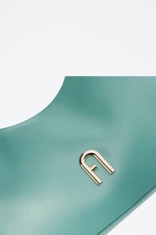Sac porté épaule en cuir Diamante S - Turquoise
