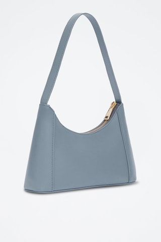 Sac porté épaule en cuir Diamante Mini - Bleu