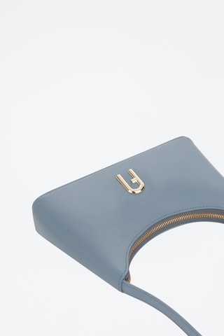 Sac porté épaule en cuir Diamante Mini - Bleu