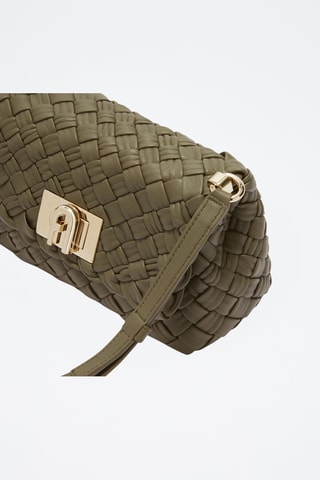Sac bandoulière en cuir d'agneau Furla Gerla - Kaki