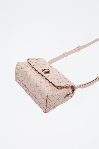 Sac bandoulière en cuir d'agneau Furla Gerla - Rose poudré