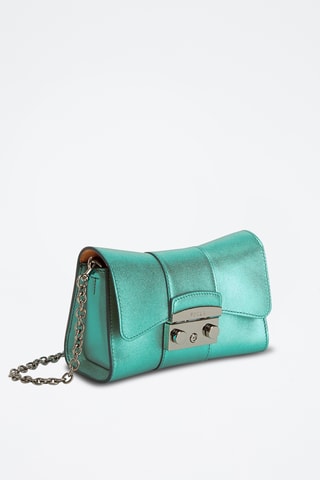 Sac bandoulière en cuir Metropolis Remix - Vert