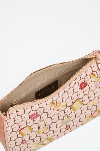 Sac bandoulière en cuir Moon S - Rose