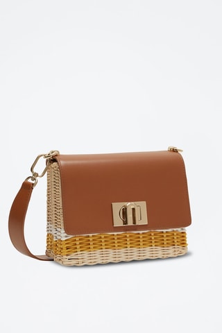 Sac bandoulière en cuir de veau 1927 Mini - Marron et beige