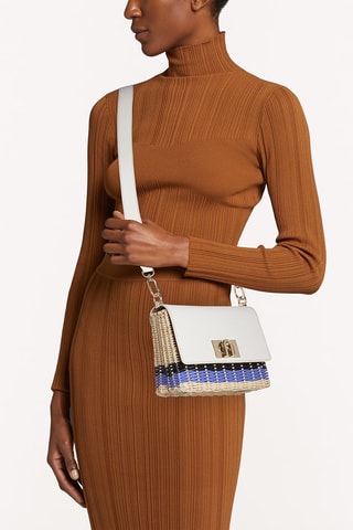 Sac bandoulière en cuir de veau 1927 Mini - Ecru et beige