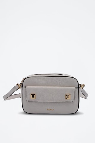 Sac bandoulière en cuir de veau Afrodite S - Gris