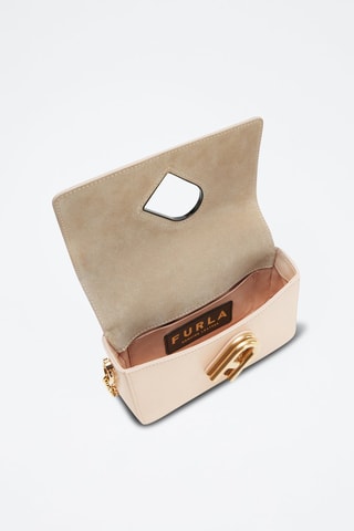 Sac bandoulière en cuir de veau My Joy Mini - Rose poudré