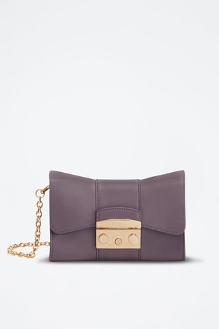 Sac bandoulière en cuir de veau Metropolis - Violet