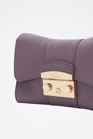 Sac bandoulière en cuir de veau Metropolis - Violet