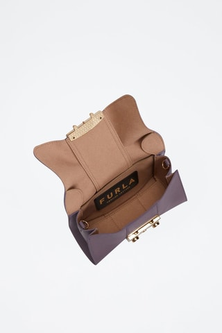 Sac bandoulière en cuir de veau Metropolis - Violet