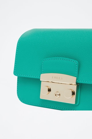 Sac bandoulière en cuir de veau Metropolis Mini - Vert